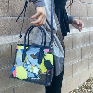 Kate Spade Eva See Through Lemon Satchel Top Zip